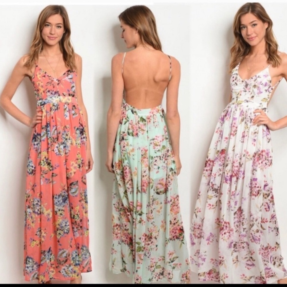 Miss Avenue floral Maxi Dress| Low back